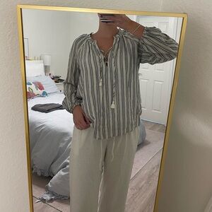 Paige Striped Long Sleeve Top